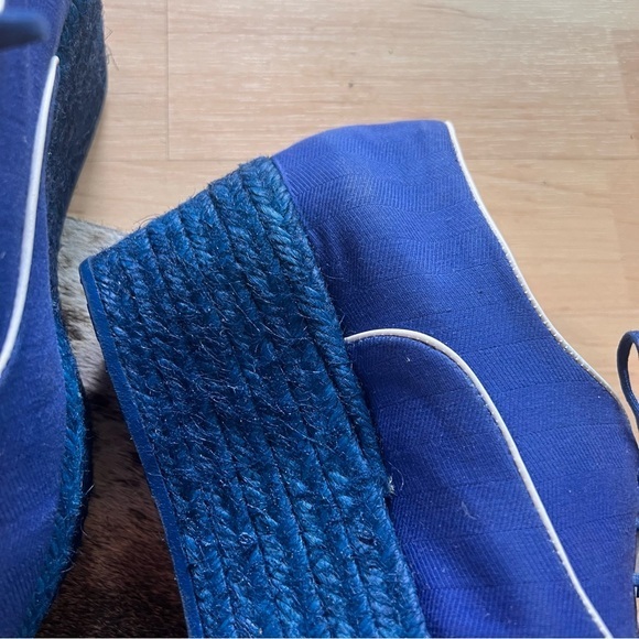 Missoni Blue Lace Up Espadrille Platform Shoes Women’s Size 6 - Picture 4 of 11